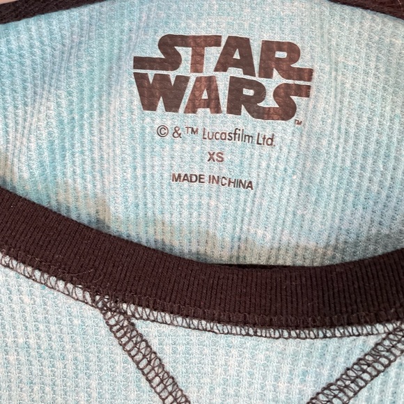 1 Darth Vader Star Wars waffle weave long sleeve top XS - Picture 3 of 4